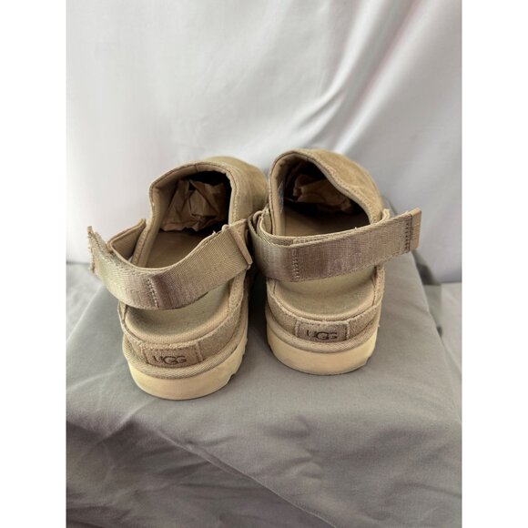 UGG Beige Goldenrod Suede Slip-On Adjustable Strap Clog Womens Shoes Size 7 - Picture 3 of 15